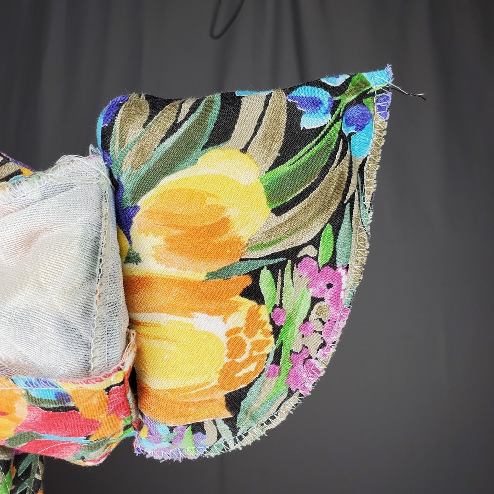 Jeffrey Dara Linda Hutton Quilted Floral Crop Blazer 9/10 Country Cottagecore 90 - Picture 14 of 14
